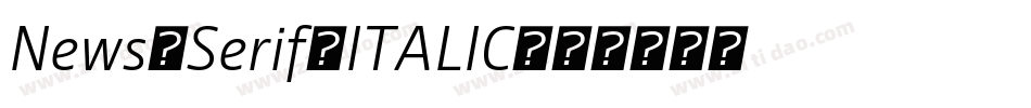 News Serif ITALIC字体转换